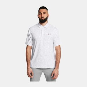 Under Armour Polo Playoff 3.0 Printed Micro Field White/Tetra Gray